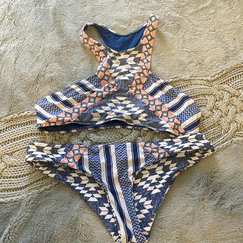 Rip Curl Geometric Blue and Orange Bikini